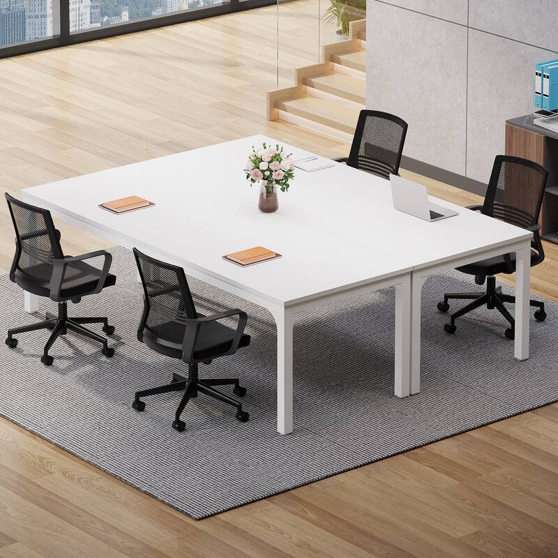 78.74" Large Rectangle Conference Table, Office Meeting/Seminar/Business Table Desk for Office Boardroom & Meeting Room