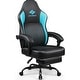 preview thumbnail 3 of 29, Bossin Gaming Chairs with Footrest, Big and Tall Chair 400 Capacity, Racing Style Computer Chair with Ergonomic Lumbar Support Blue