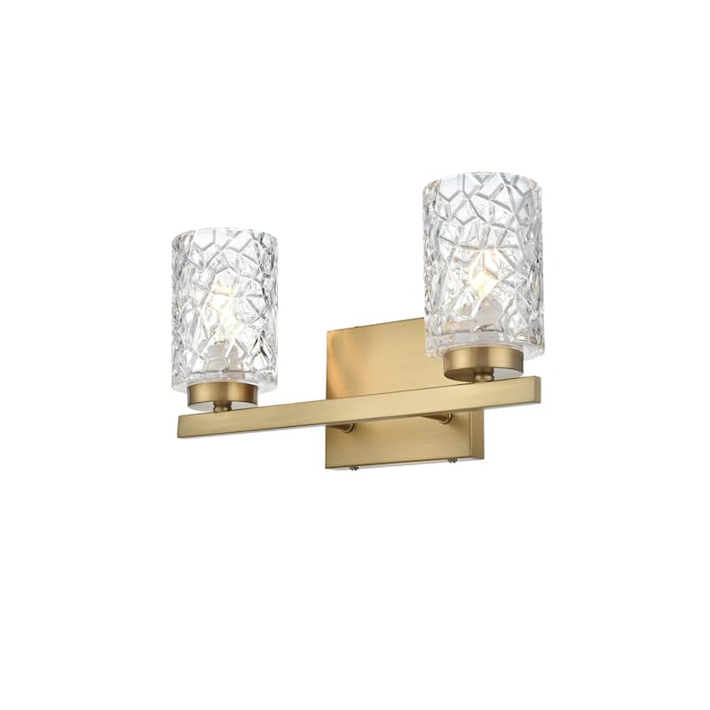 Cara 2 Light Bath Sconce with Clear Shade