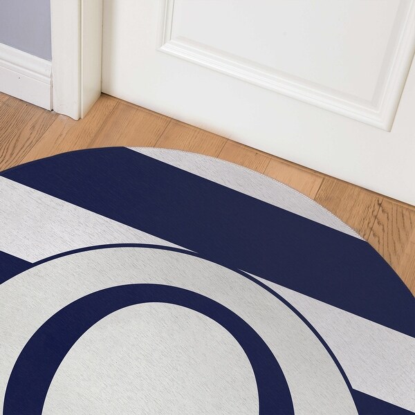 MONO NAVY STRIPED Q Indoor Floor Mat By Kavka Designs. Opens flyout.