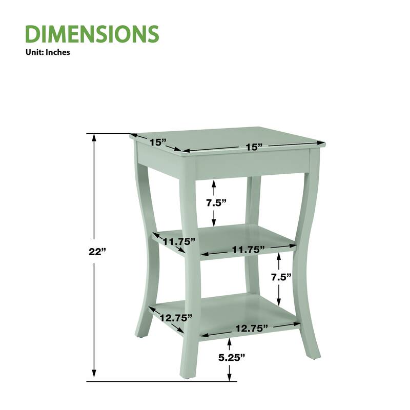Golden Side Square Table
