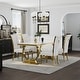 preview thumbnail 21 of 193, 65 inch Faux Marble Dining Table Set with Boucle Dining Chairs