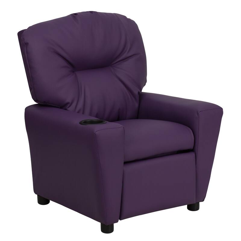 Contemporary Kids Recliner with Cup Holder