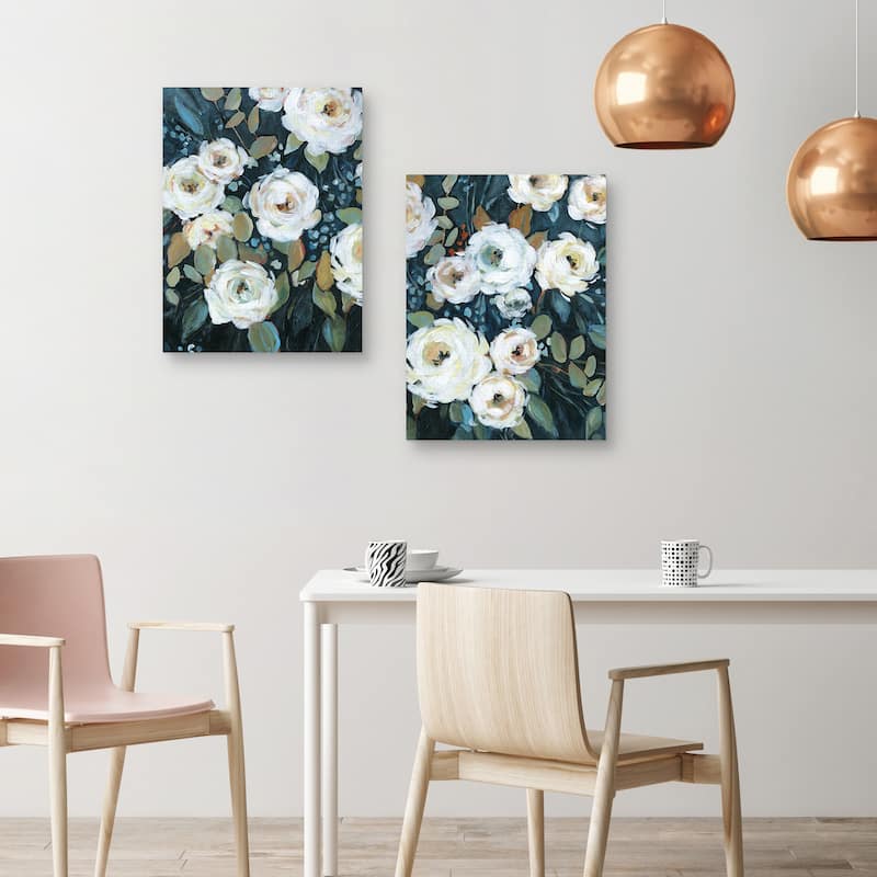Moonlit Garden II, Moonlit Garden III by Carol Robinson Canvas Art Prints