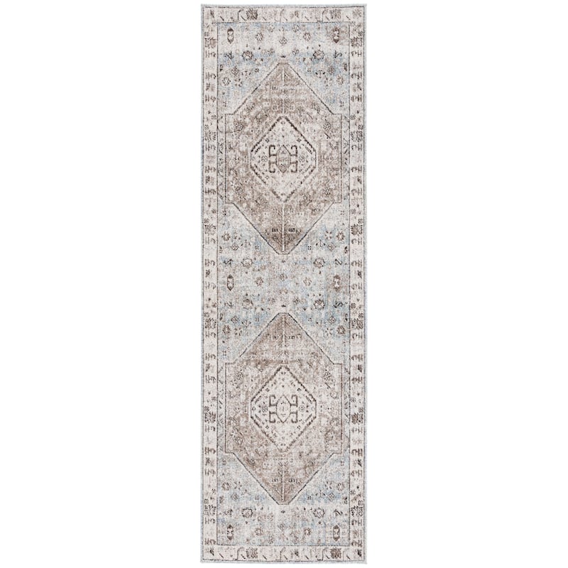 SAFAVIEH Antique Kamilla Glwadys Traditional Rug - 2'4" x 8' Runner - Blue/Beige