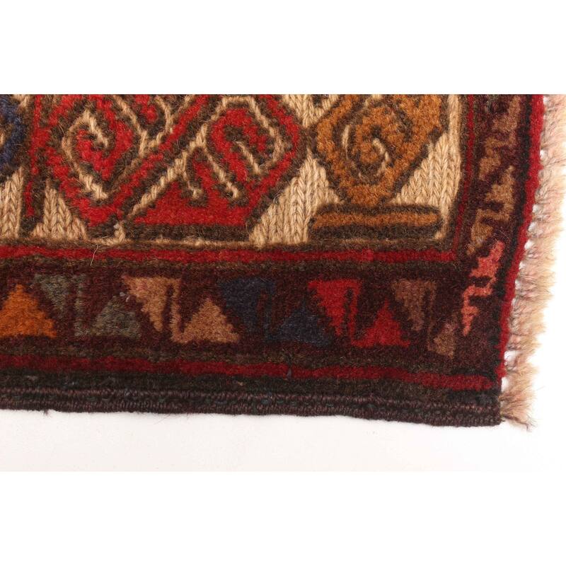 ECARPETGALLERY Hand-knotted Teimani Red Wool Rug - 3'1 x 4'7