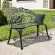 preview thumbnail 5 of 8, Costway Patio Garden Bench Chair Style Porch Cast Aluminum Outdoor