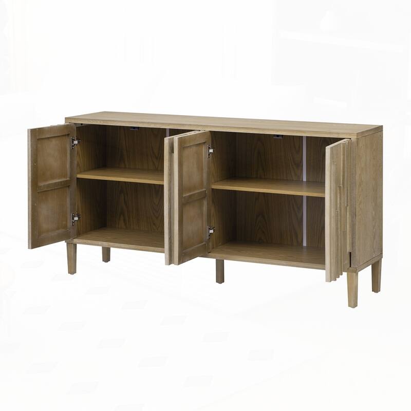 Distinctive Solid Ash Veneer Buffet with Storage