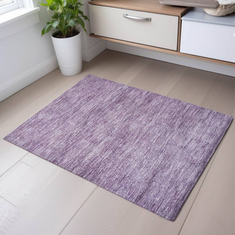 Premium Washable Super Soft Solid Ombre Mayfield Rug - Lavender - 1'8" x 2'6"