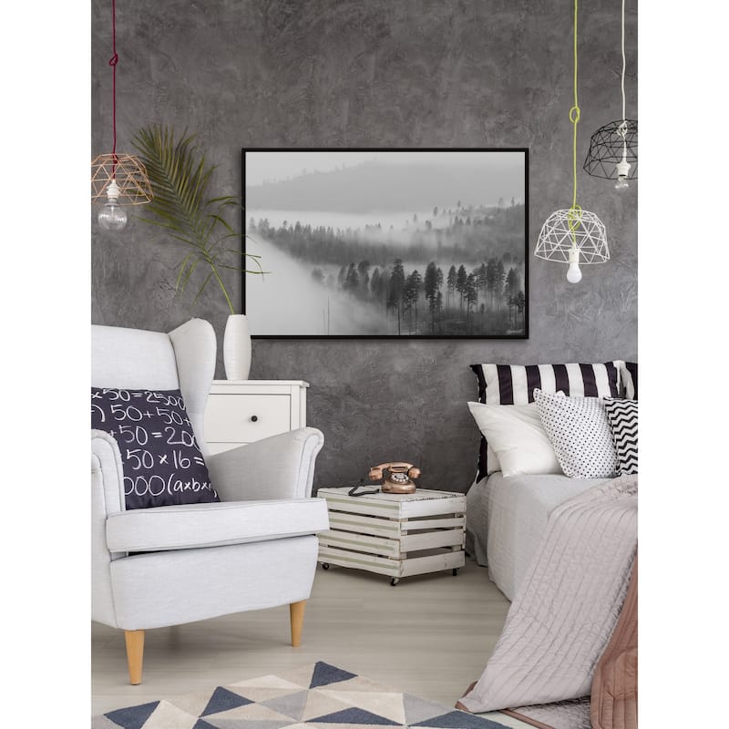 The Fog Is Coming Floater Framed Print on Canvas