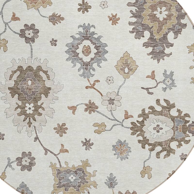HomeRoots Floral Traditional Rectangle Outdoor Rug