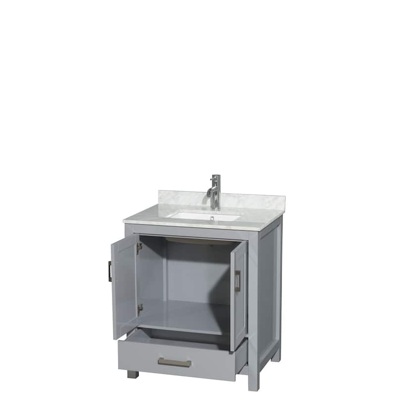 Wyndham Collection Sheffield Single Vanity Set