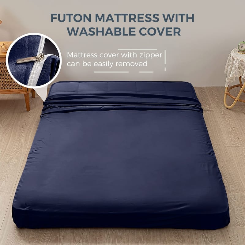 6-IN Thick Floor Futon Mattress,Topper Mattress Pad