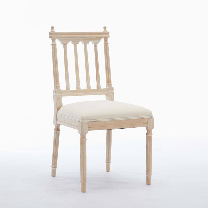 Upholstered Wooden Chairs Set of 2