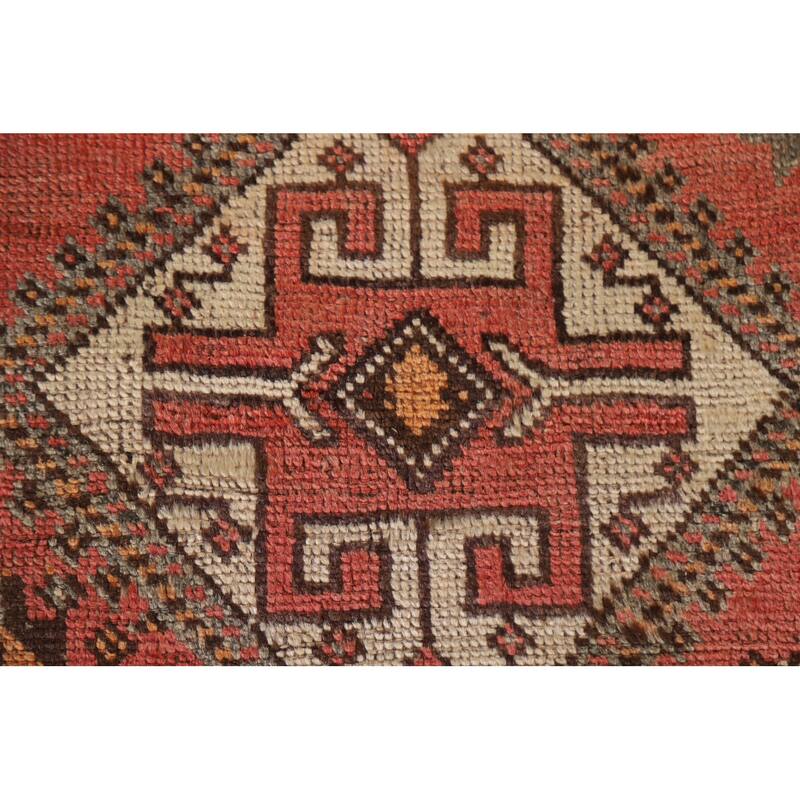 Hand Knotted Oriental 100% Wool Carpet Traditional Tribal Pink Qashqai Area Rug - 7' 10'' X 4' 10''