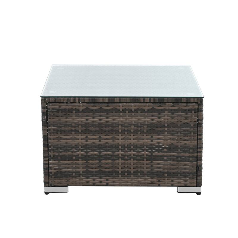 Outdoor Wicker Weaving Conversation Combo Set of 4