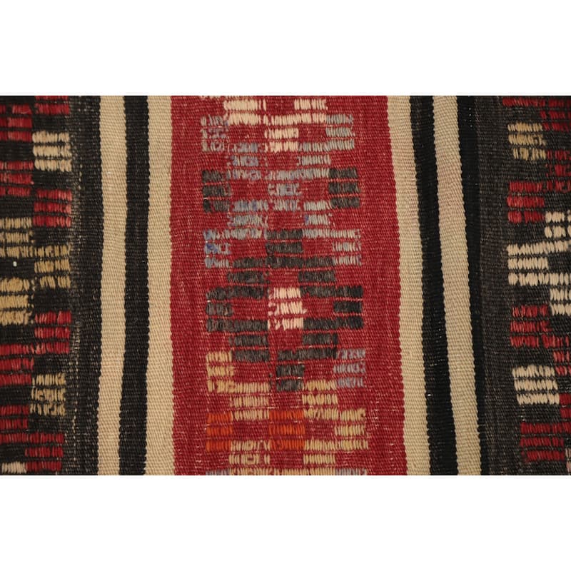 Hand Woven Oriental 100% Wool Carpet Southwestern Tribal Multi-Colored Kilim Area Rug - 9' 0'' X 6' 0''