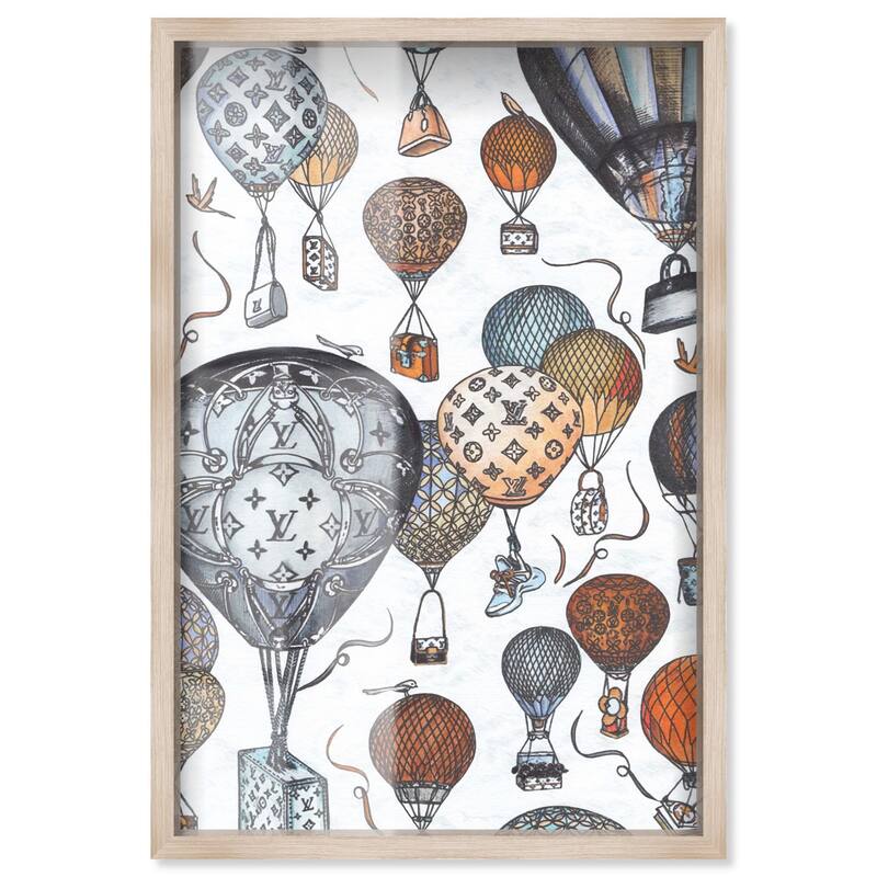 Doll Memories - Fashion Balloons Shadowbox by Art Remedy - Natural - 24" x 36"