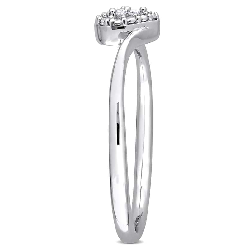 Miadora Diamond Accent Heart Promise Ring in Sterling Silver