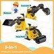 preview thumbnail 5 of 8, Gymax 3 in 1 Excavator Ride on Toy w/ Horn Story-Telling for Toddlers