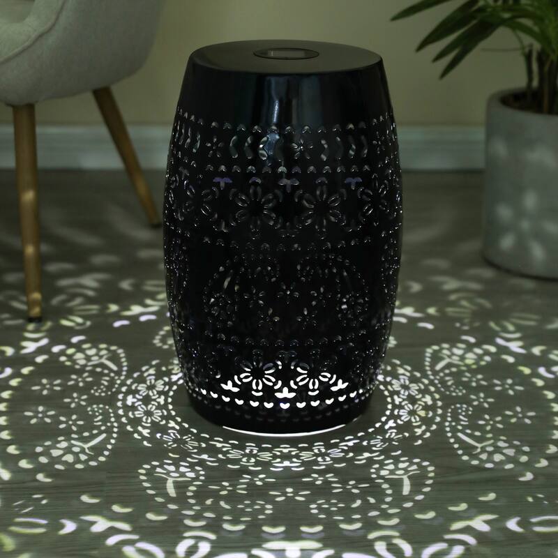 Solar Illuminated Garden Table - Energy Efficient Outdoor Centerpiece With Floral Night Lighting‌