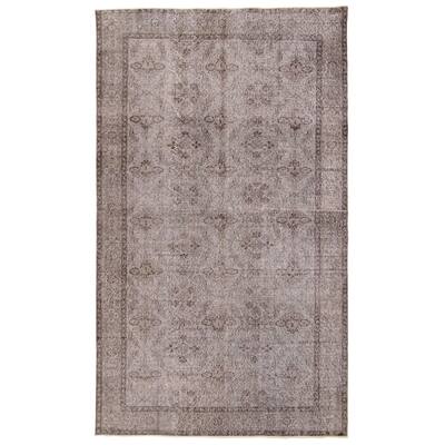 ECARPETGALLERY Hand-knotted Color Transition Grey Wool Rug - 5'5 x 9'2