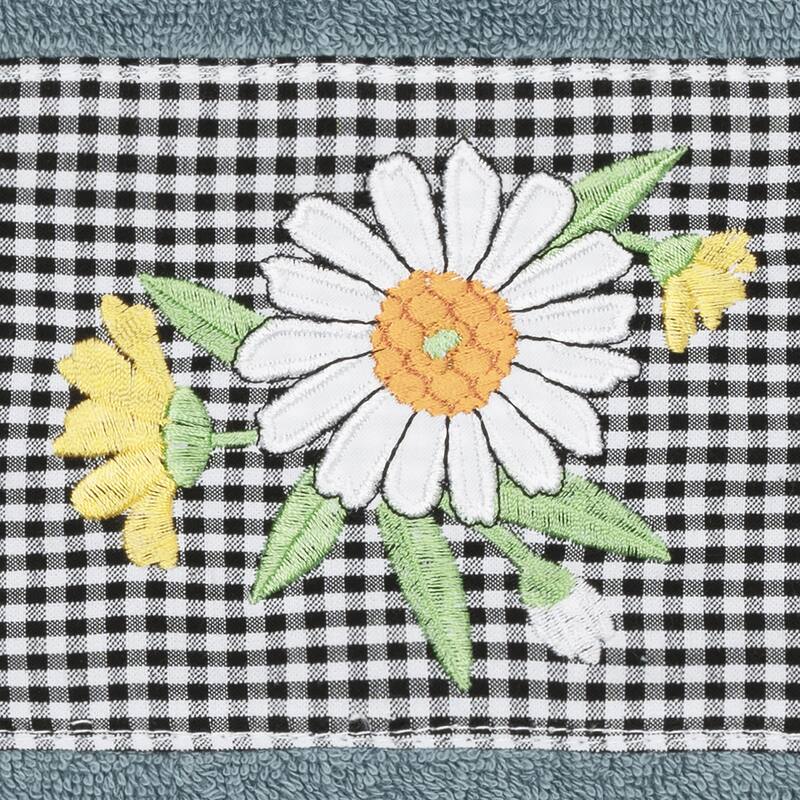 Authentic Hotel and Spa 100% Turkish Cotton Daisy 3PC Embellished Towel Set