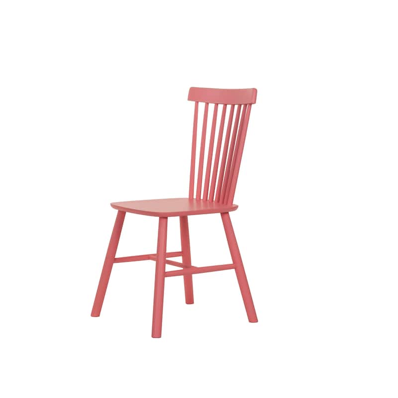 Rubberwood Dining Chairs with Slatted Back - 19.5"L x 19.5"W x 36.0"H