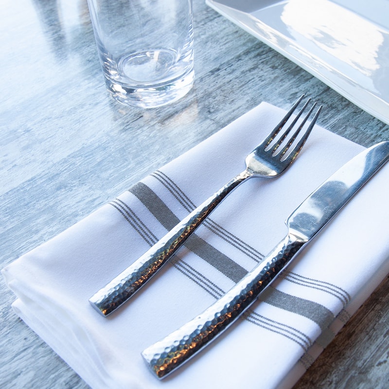 Arkwright Home 18x22 Inch Striped Bistro Napkins - Pack of 12