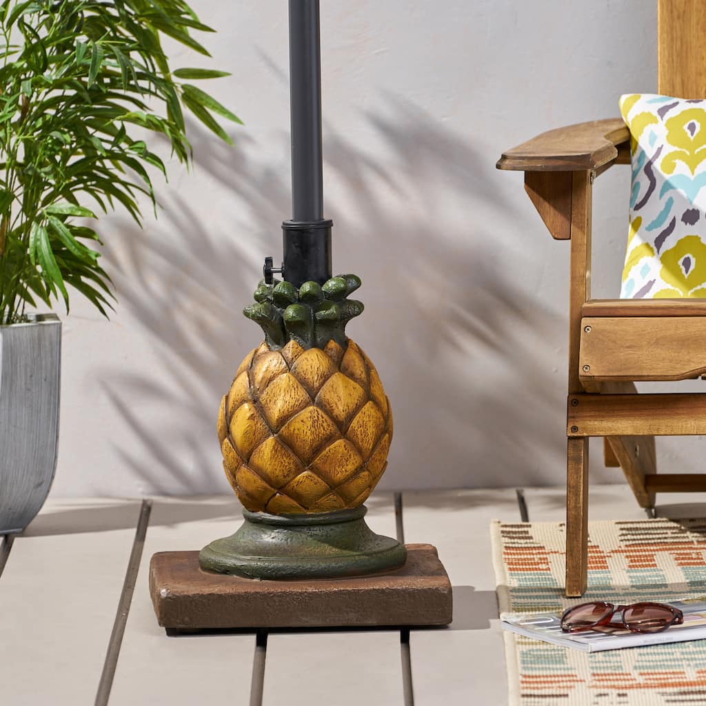 Ferrer Pineapple Umbrella Base by Christopher Knight Home - 14.00" W x 14.00" L x 18.00" H