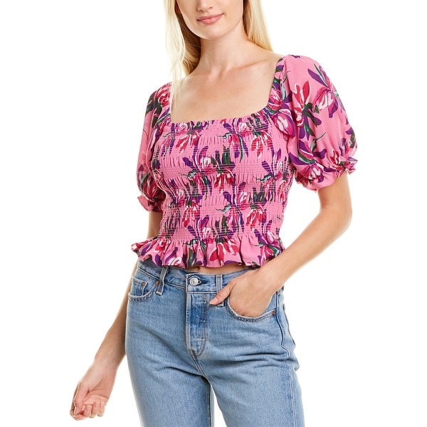 Wayf Smocked Top. Opens flyout.
