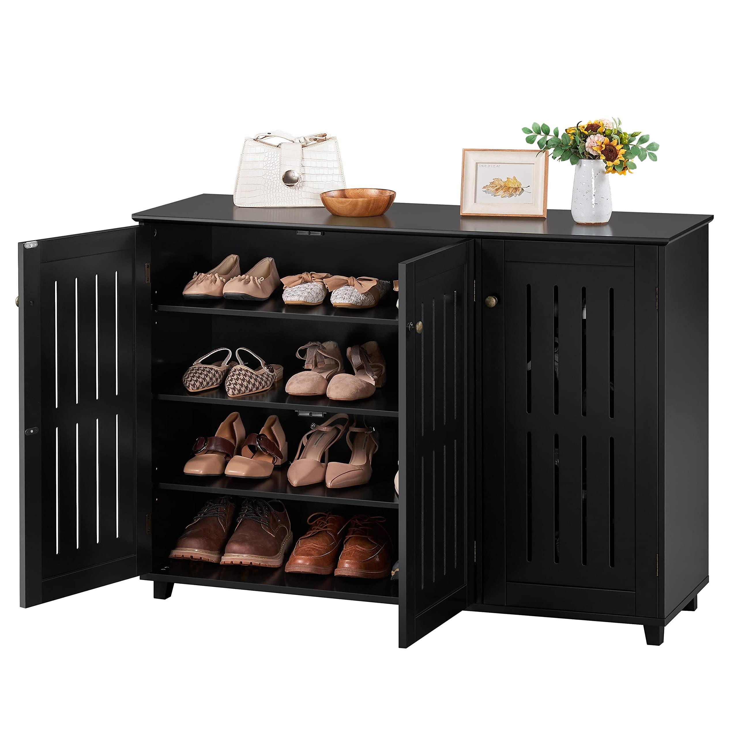 Free Standing Shoe Rack Adjustable Storage Organizer 4 Tier Shoe Rack Free Standing Shoe Rack Adjustable Storage Organizer 4 Tier Shoe Rack