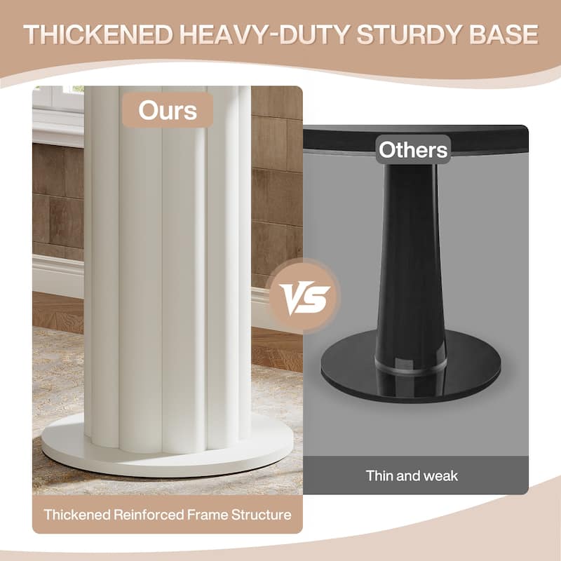 39" Roman Pillar Bar Table - Round Pub Height Table for Kitchen, Dining & Small Spaces