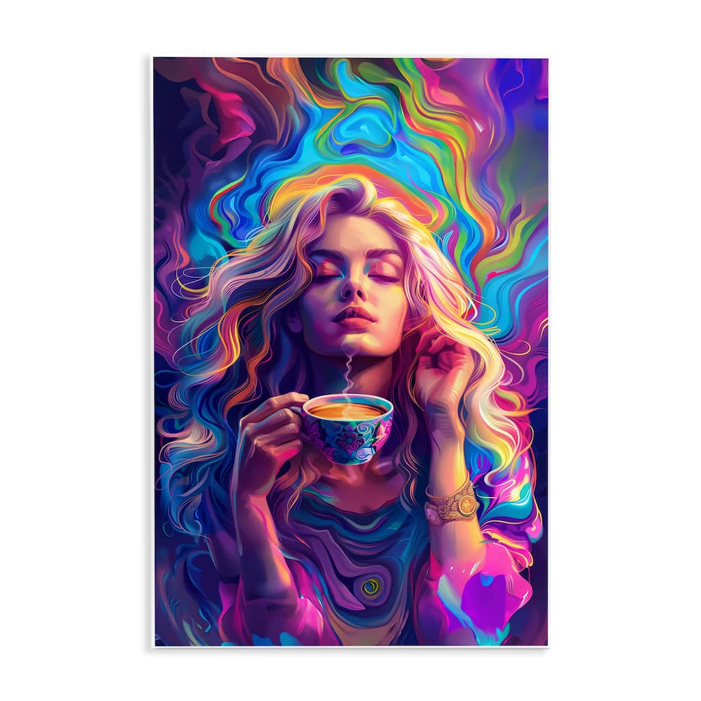 Stupell Spiritual Woman Sipping Tea Wall Plaque Art Design By Spirit of the Rainbow