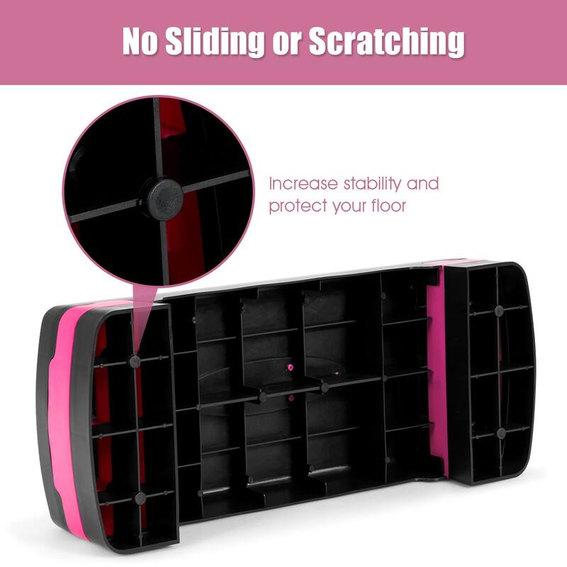 Costway 26'' Aerobic Exercise Stepper Cardio Trainer W/Riser