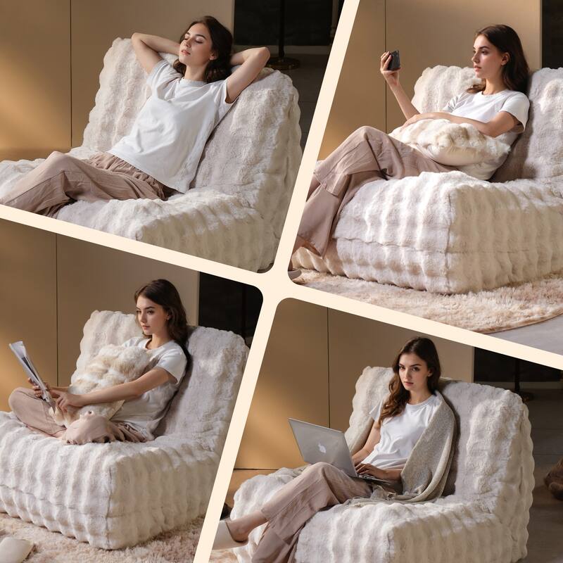 HOOOWOOO Lazy Floor Sofa Couch Corner Fireside Chair