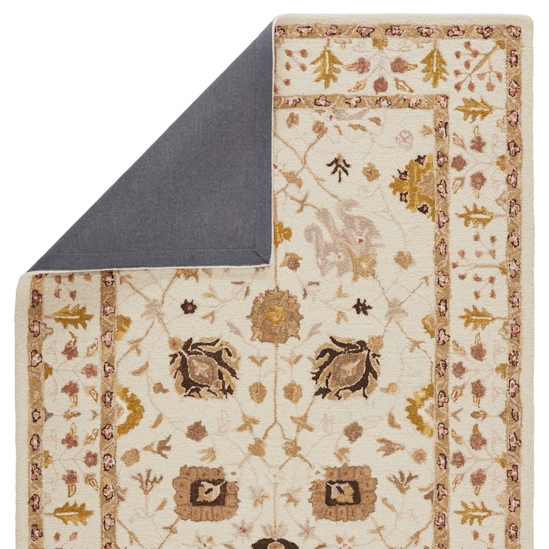 Jaipur Living Cardamom Collection Floral Medallion Wool Area Rug