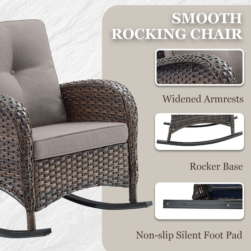 Outdoor Sectional Sofa with Chair Funiture Set