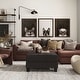 preview thumbnail 12 of 11, Furniture of America Xenia Modern Boucle Ottoman with Storage