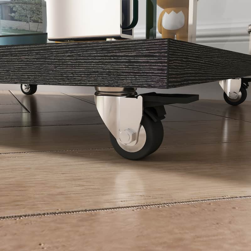 Modern Glass Display Cabinet with LED lights, Quick-assembly Antique Cabinet, Tempered Glass Bookshelf