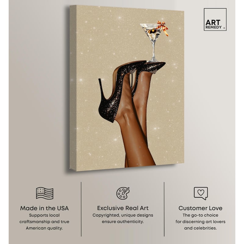 Martini on Display Canvas by Art Remedy, Gallery Wrapped