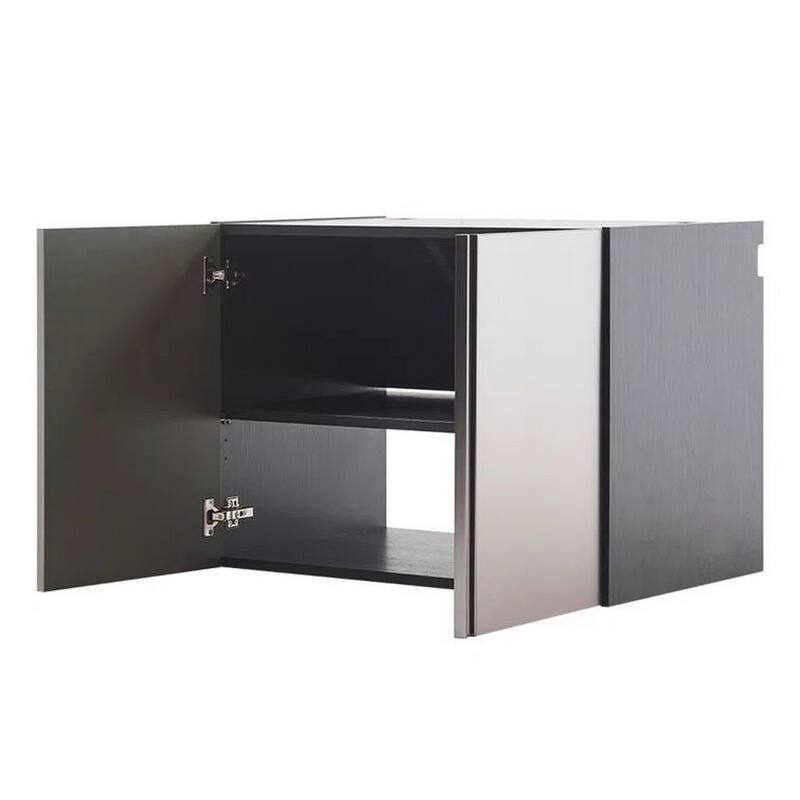 Osy Wall Mounted Storage Garage Cabinet, 2 Shelves, Double Door, Gray