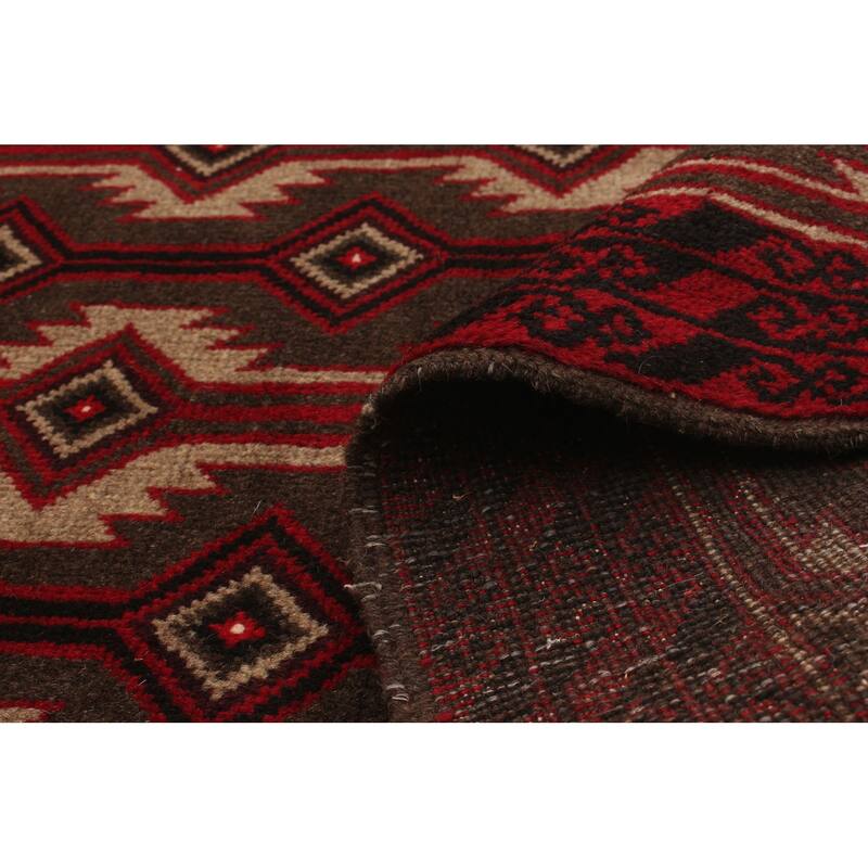 Hand-knotted Herati Red Wool Rug - 3'2" x 5'5"/3'2 x 5'5