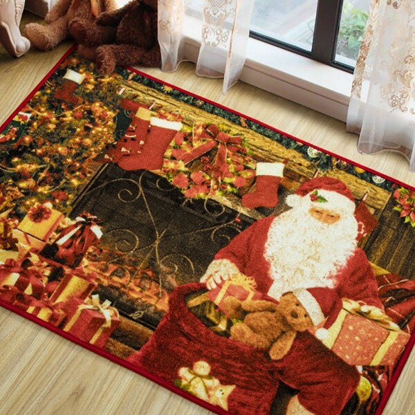 LOCHAS Premium Christmas Carpet Area Rugs, Non Slip Door ...