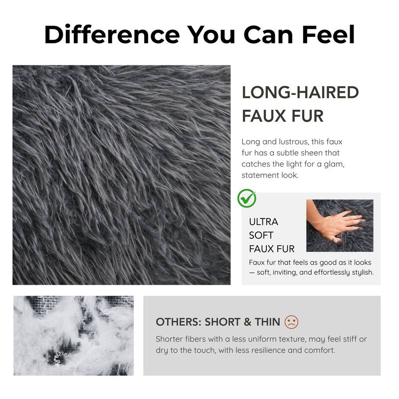 Furniture of America Neyra Modern 28-inch Faux Fur Accent Arm Chair