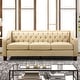 preview thumbnail 62 of 65, Mateo 82.28" Wide Transitional Genuine Leather Sofa with Nailhead Trim and Button-Tufted Back