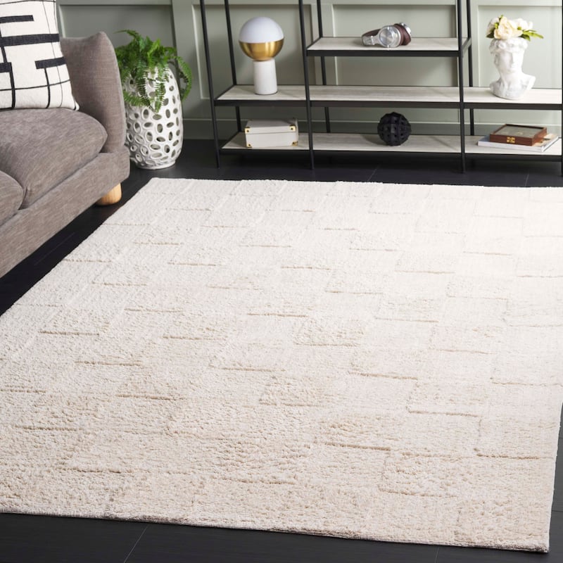 SAFAVIEH Handmade Easy Aygul Care Machine Washable Rug - 6' x 9' - Ivory - Rectangle