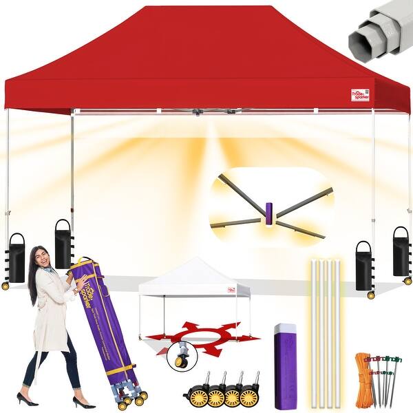 dimension image slide 23 of 34, Tradesparker ez Pop-Up Canopy Tent Commercial Instant Shade