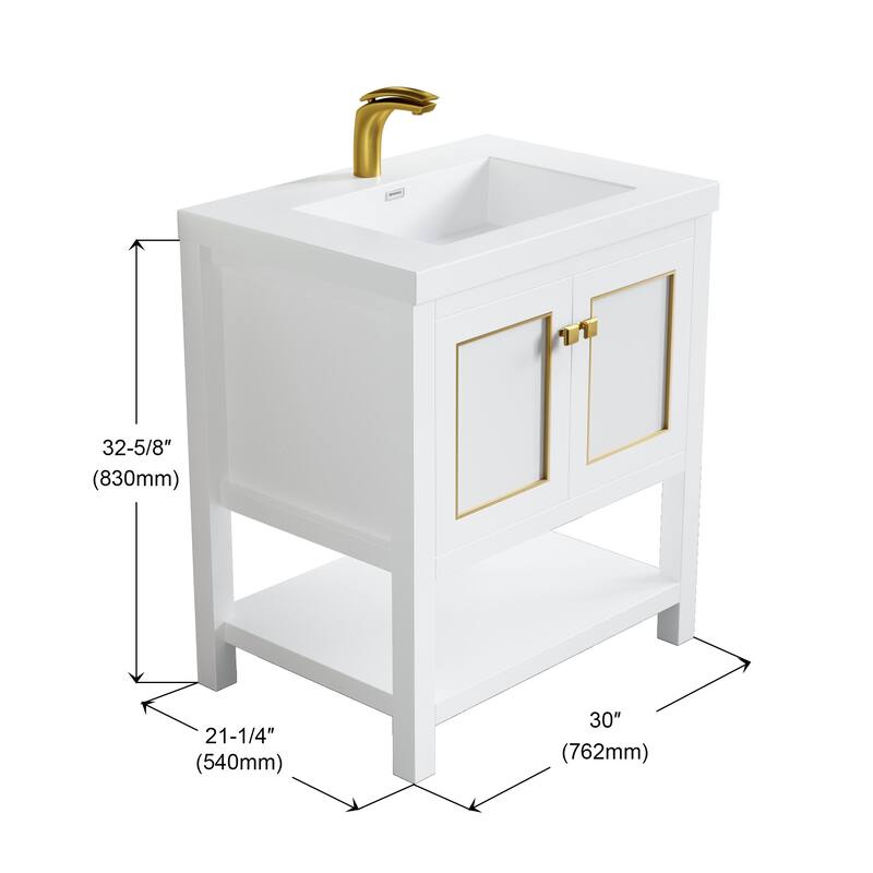 Davis 30" Single Bathroom Vanity Set