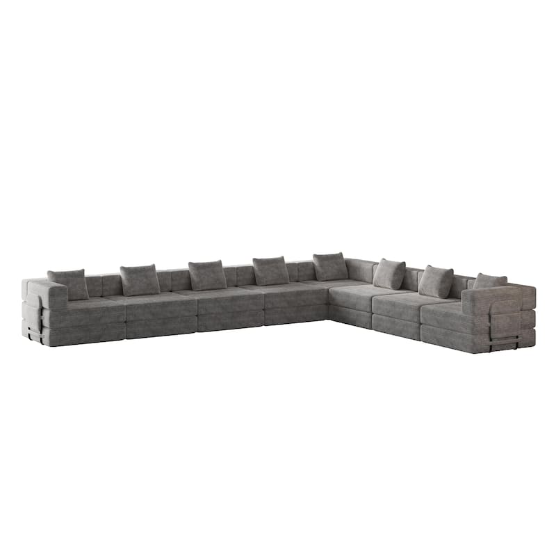 Oversized Corduroy Modular Splicing Sectional Sofa, Freely Combined